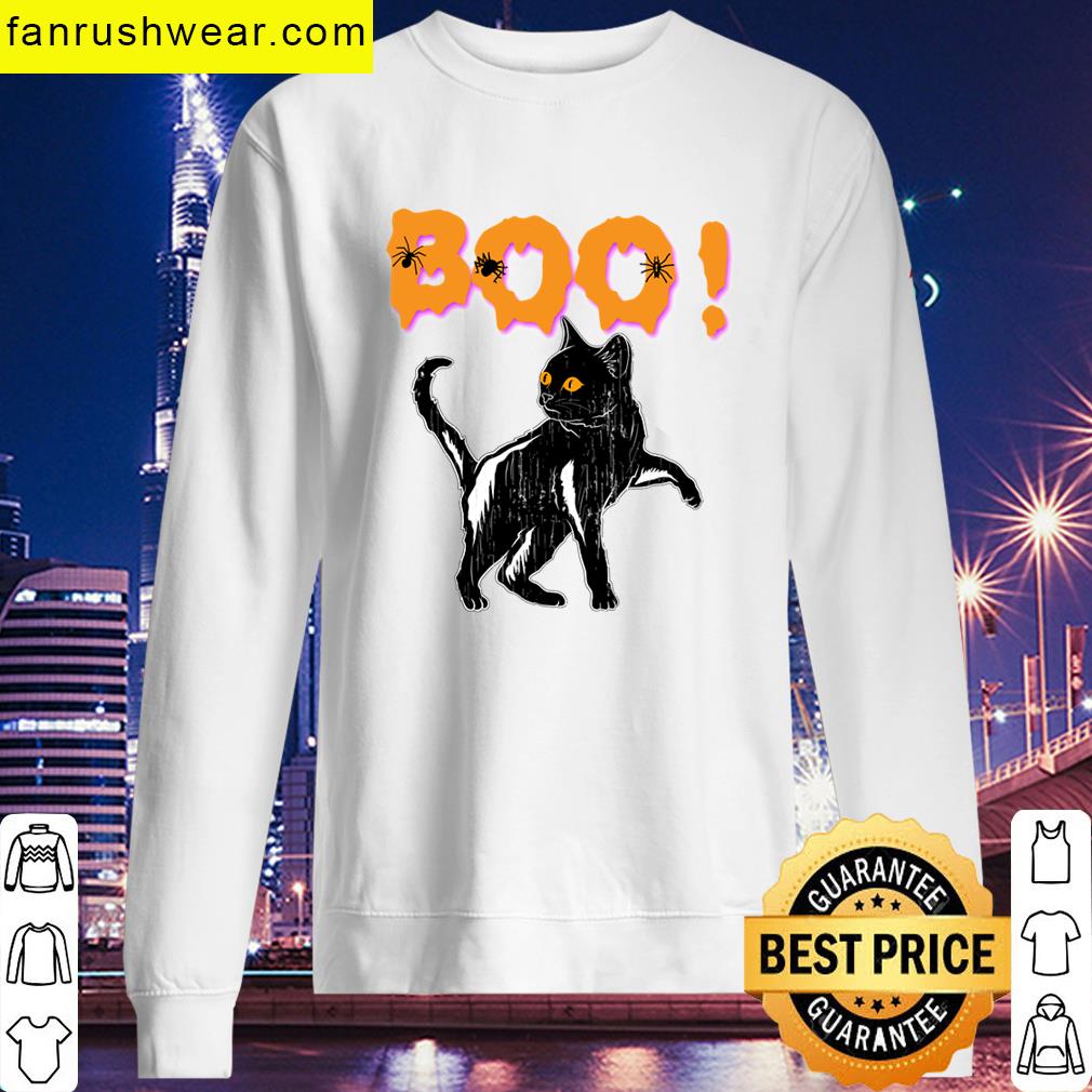 Boo Black Cat Halloween T-shirt