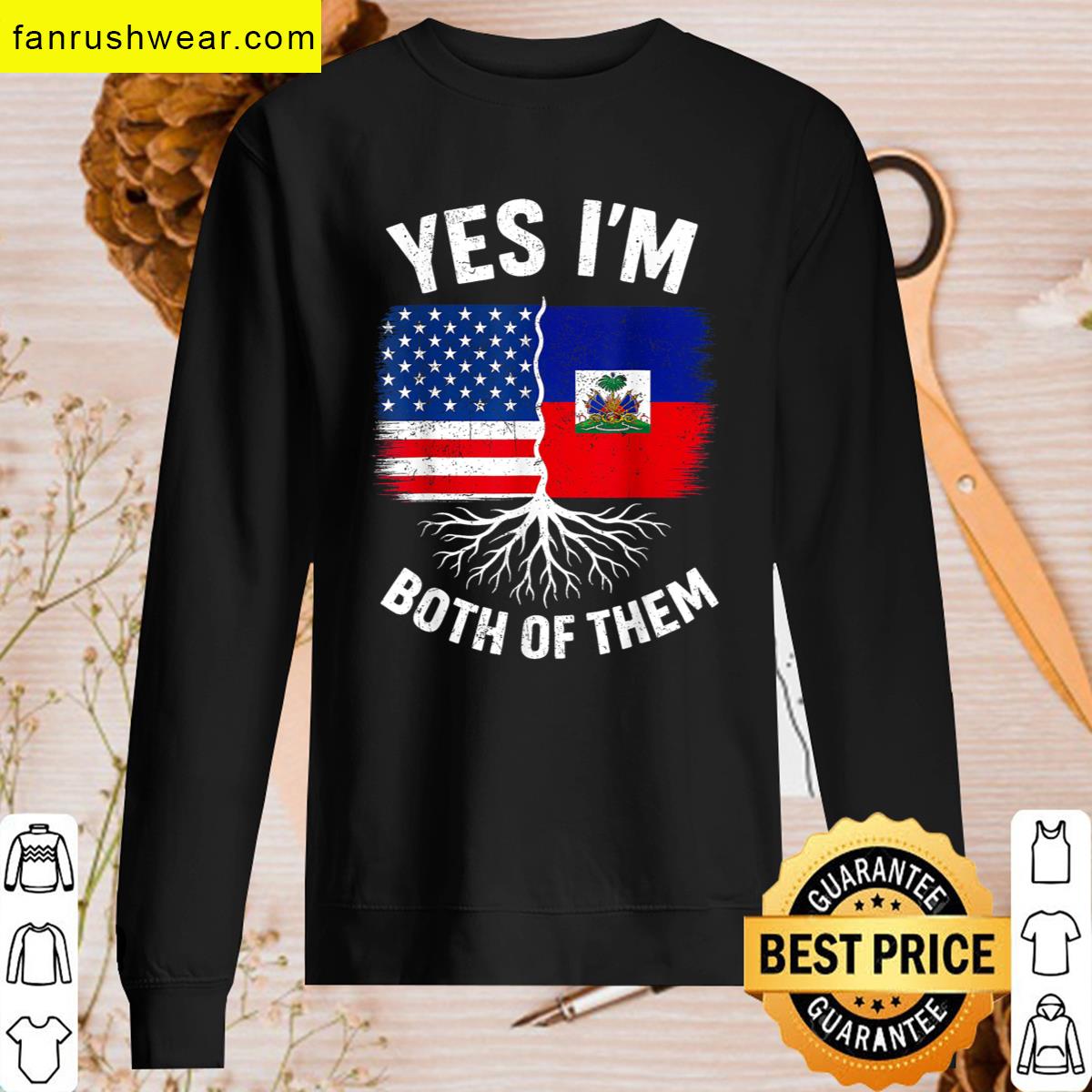 Both Usa Haiti Flag Tee T-shirt