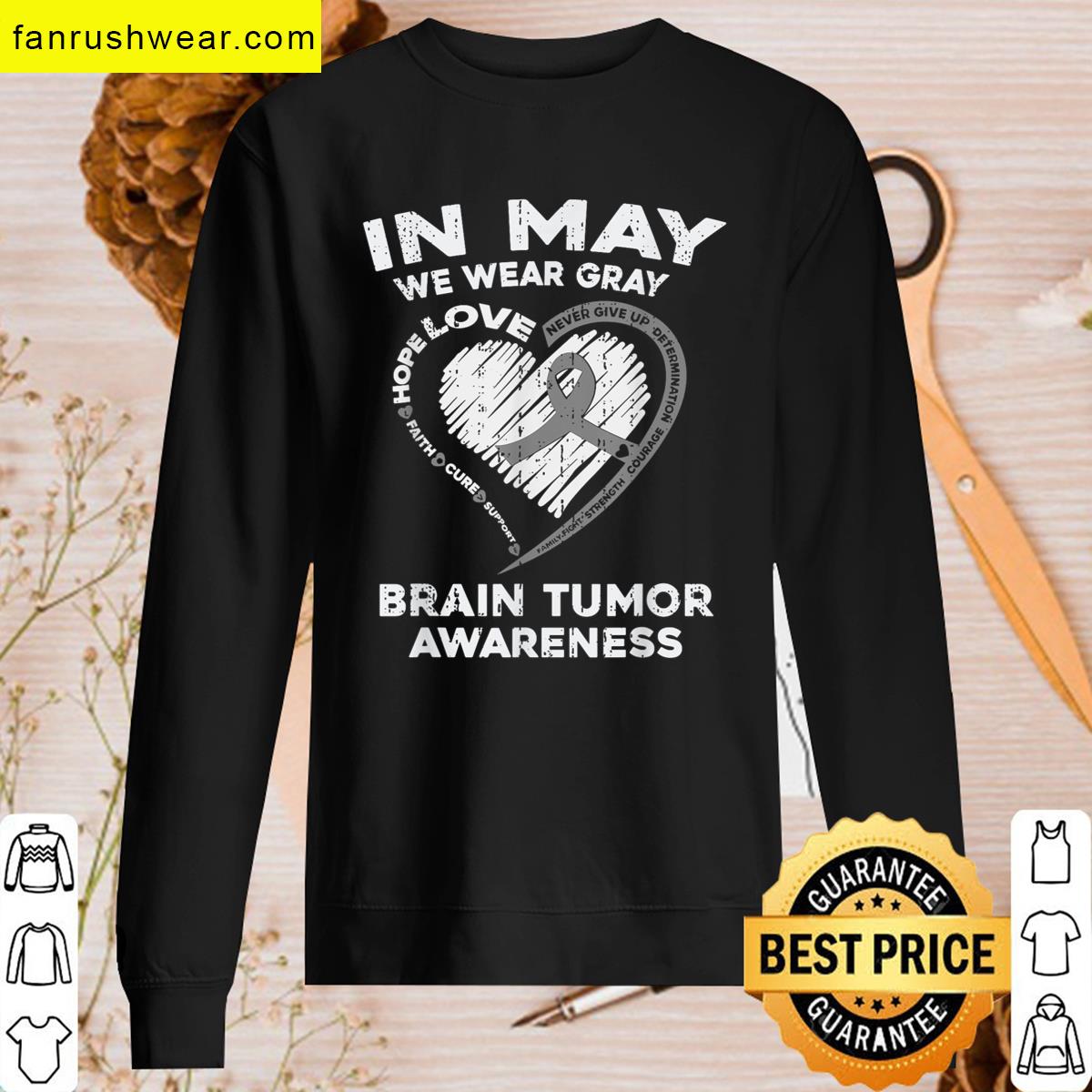 Brain Cancer Awareness Tee For Men Women Kids T-shirt