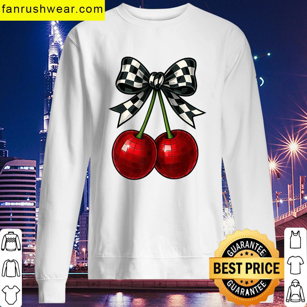 Checkered Ribbon Bow For Women T-shirt