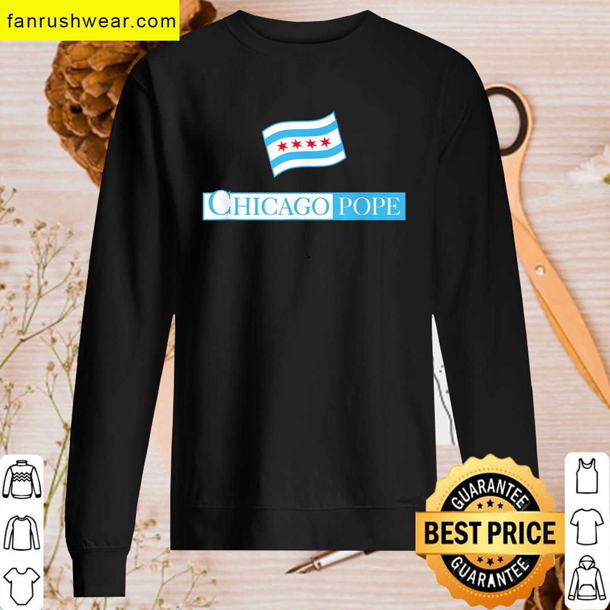 Chicago Pope Leo Xiv Chicago Flag Tee T-shirt