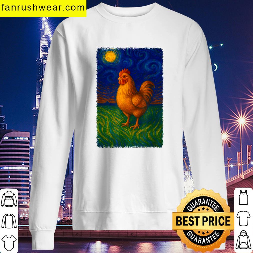 Chicken Starry Night Tee For Kids T-shirt