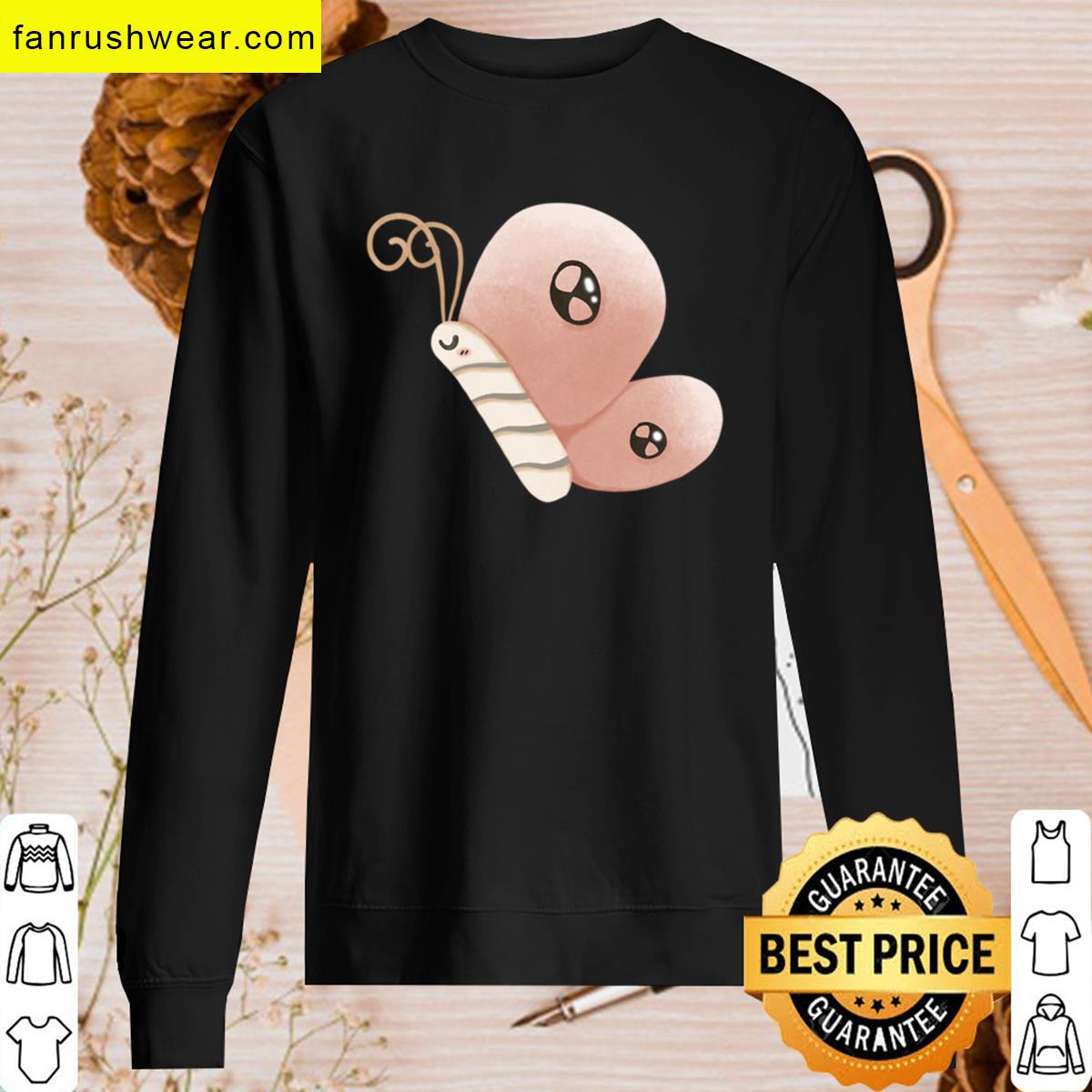 Cute Kawaii Butterfly Cartoon For Girls T-shirt