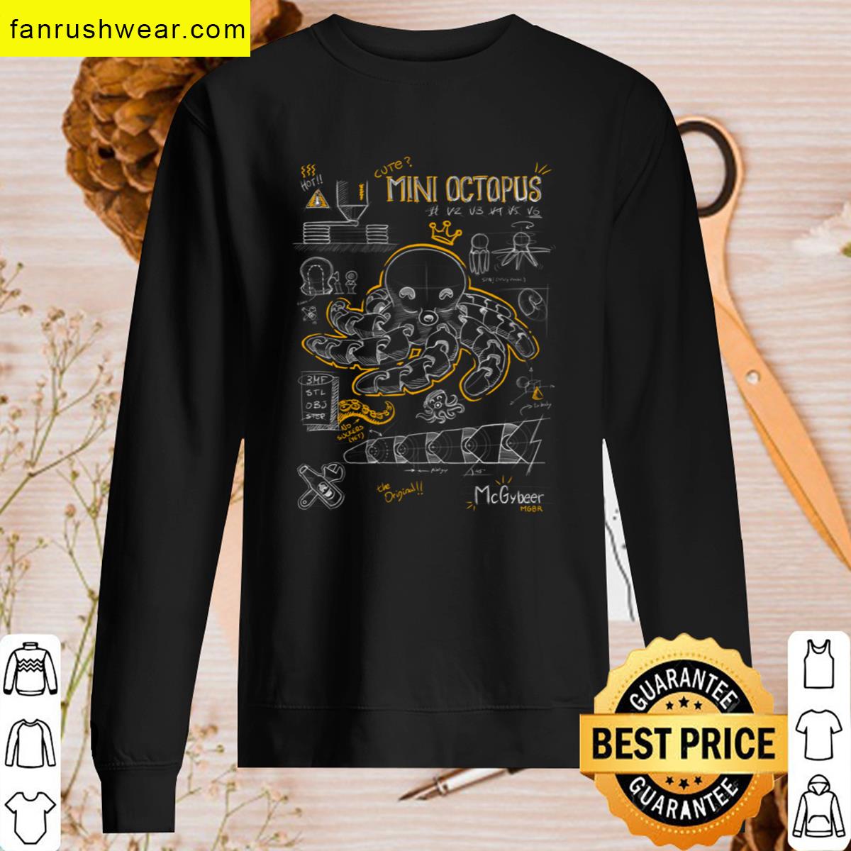 Cute Mini Octopus Graphic Tee For Ocean Lovers T-shirt