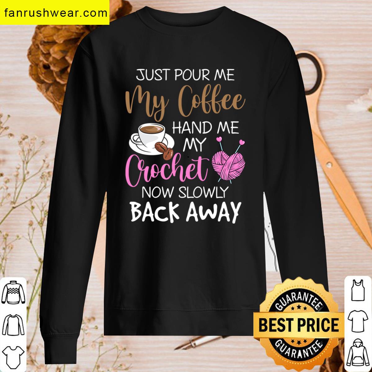 Hand Crochet Coffee T-shirt