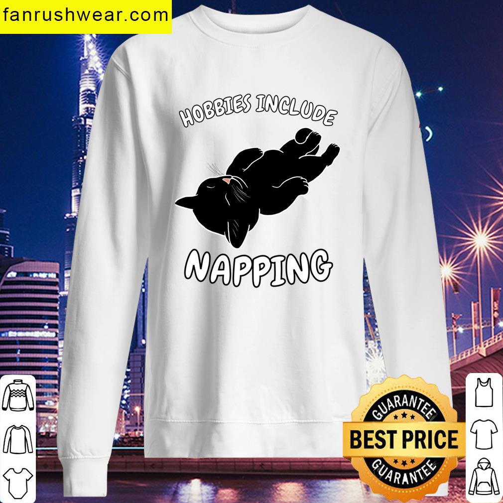 Napping Sleeping Black Cat Tee T-shirt