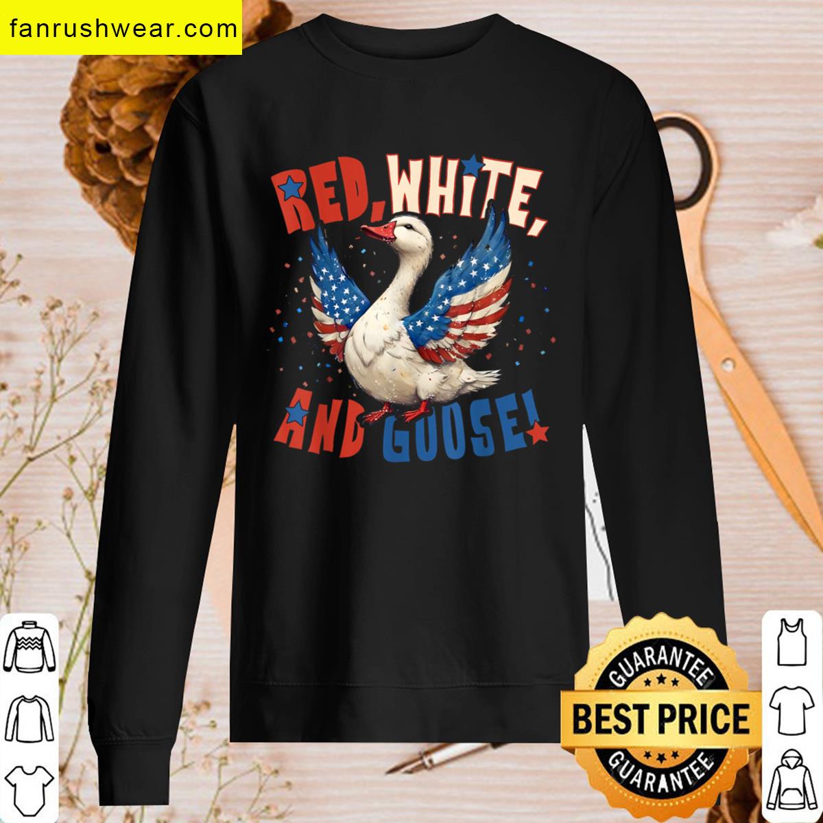 4th Of July Funny Goose Red White T-shirt