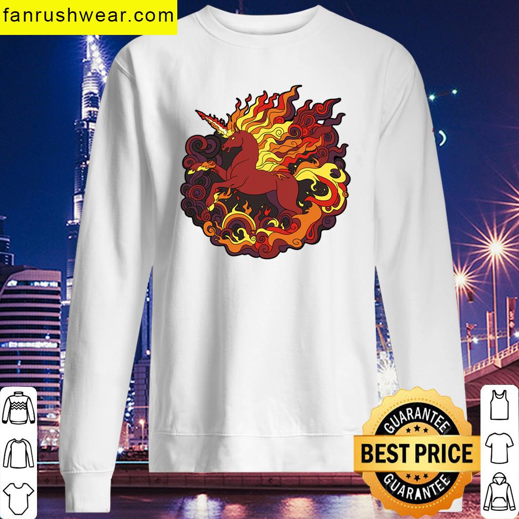 Elemythical Fire Unicorn Graphic T-shirt