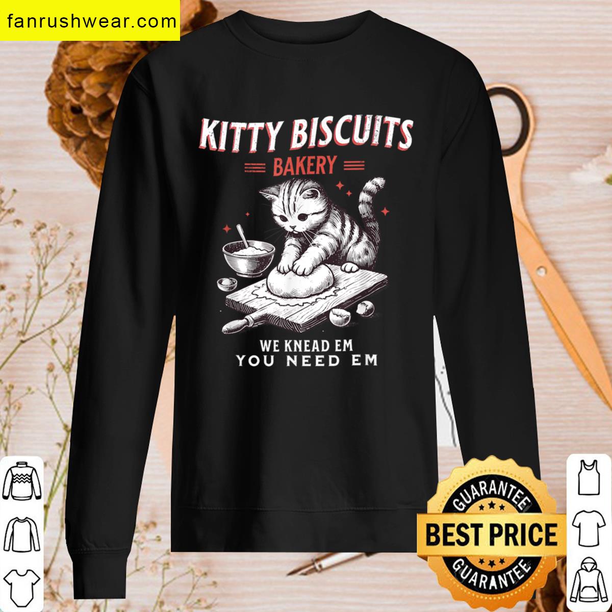 Kitty Biscuits Stylish Bakery T-shirt