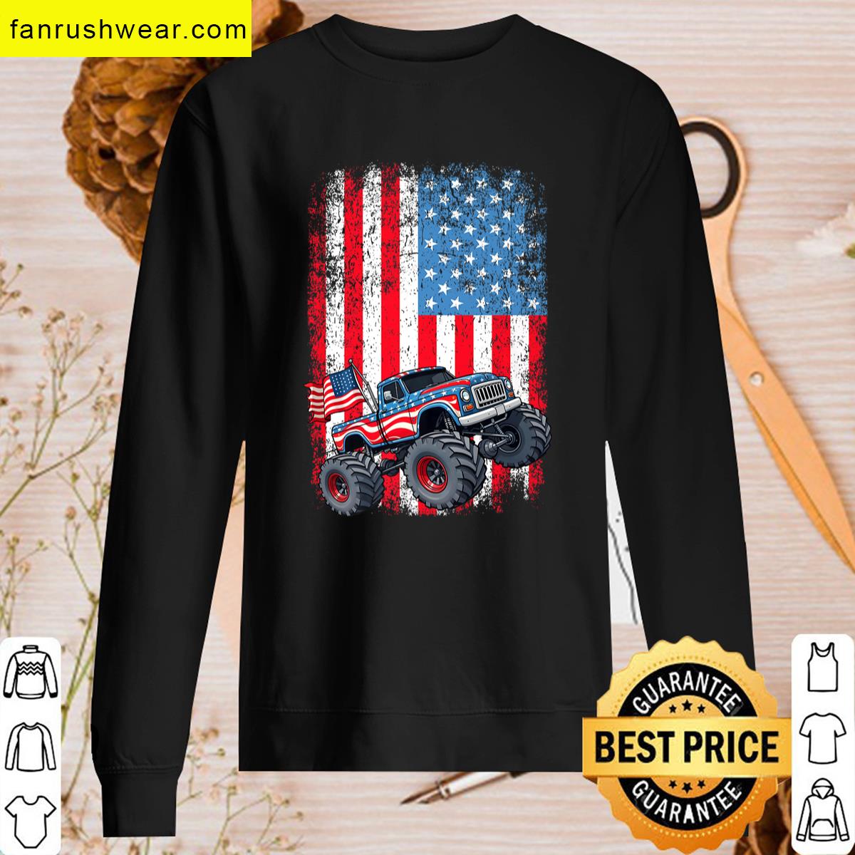 Monster Truck July Fourth Usa T-shirt