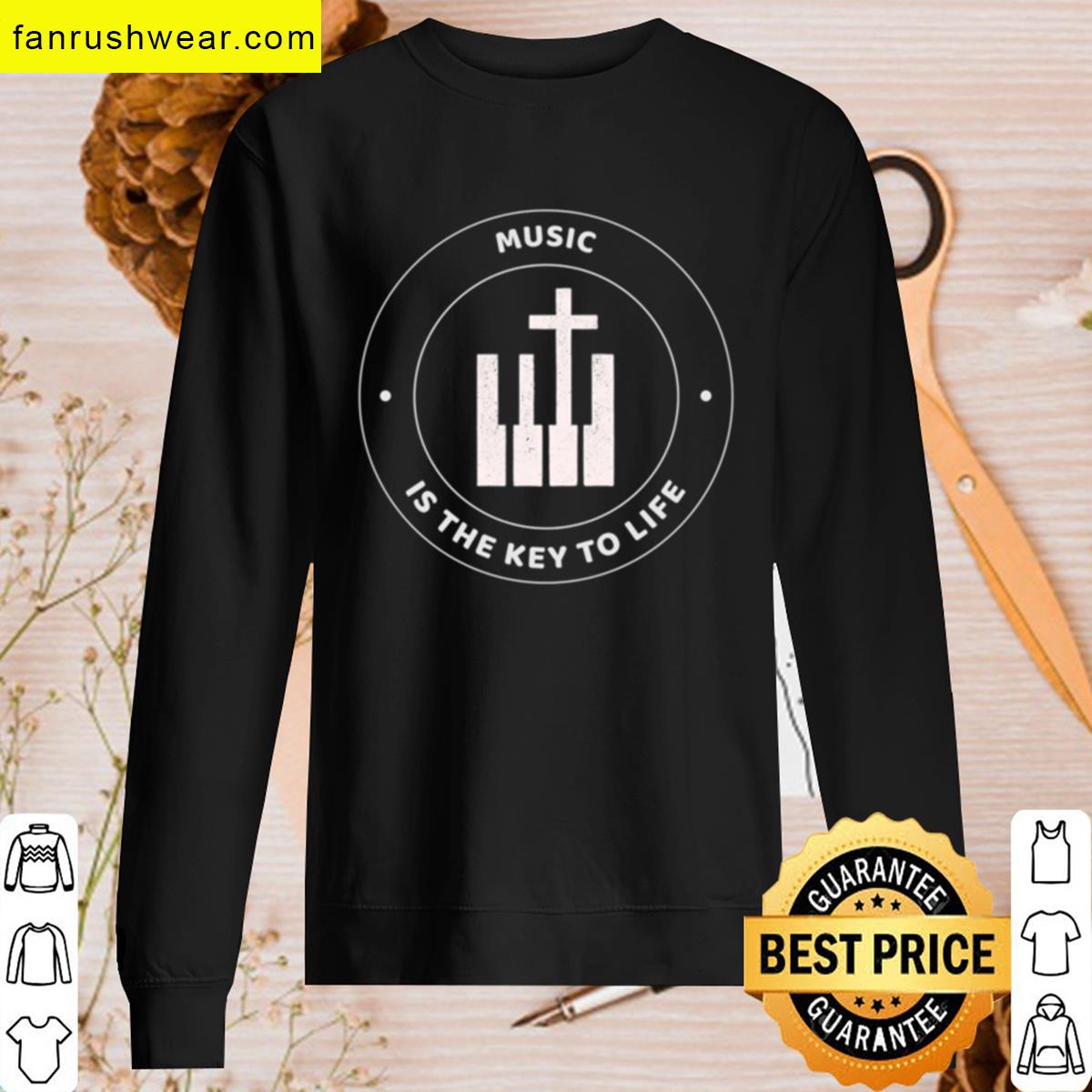 Music Is The Key Life Graphic Tee T-shirt