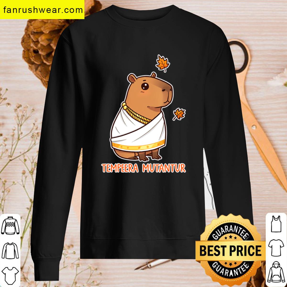 Philosopher Capybara Fall Style T-shirt