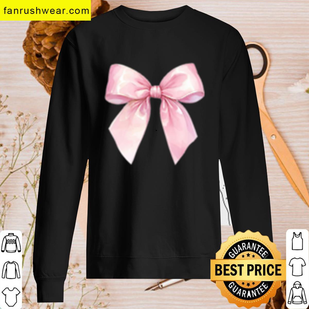 Pink Bow Casual Top T-shirt