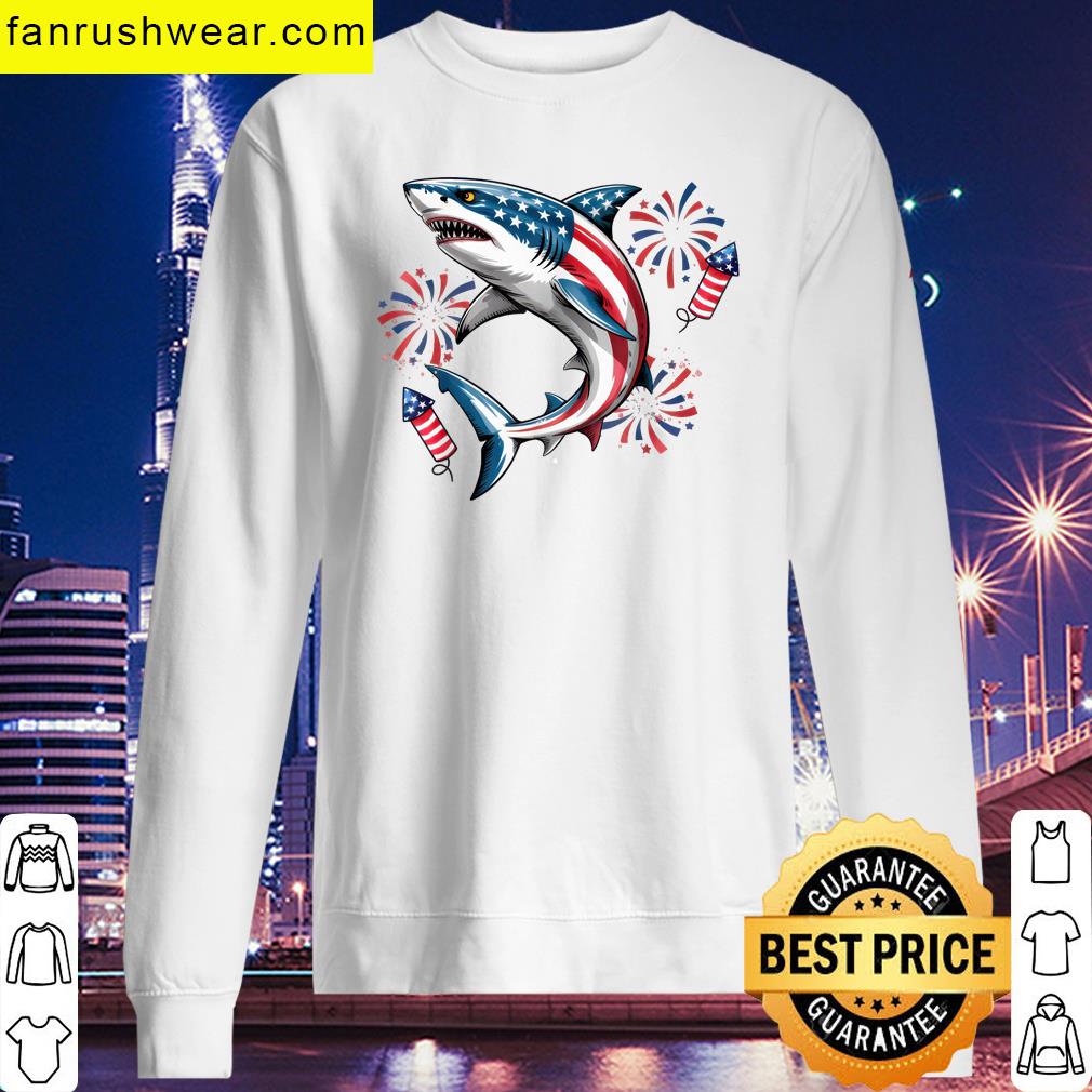 Shark July Fourth T-shirt