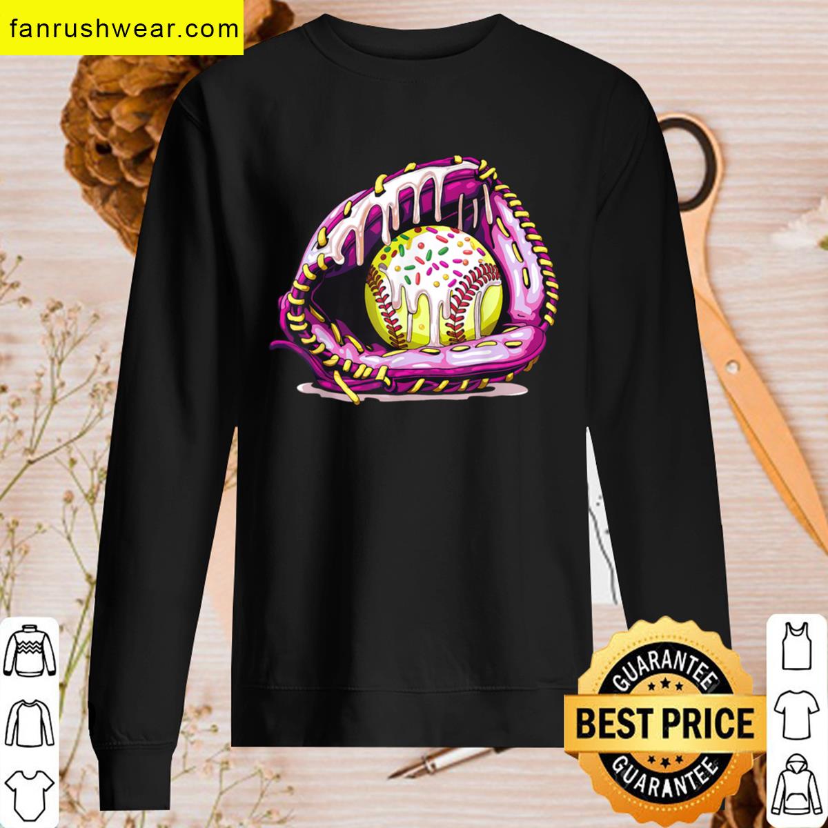 Softball Themed Ice Cream T-shirt
