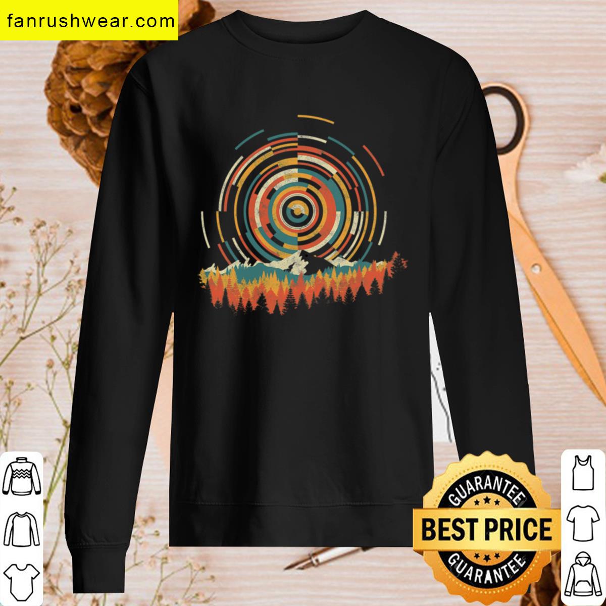 The Geometry Sunrise Design Apparel T-shirt