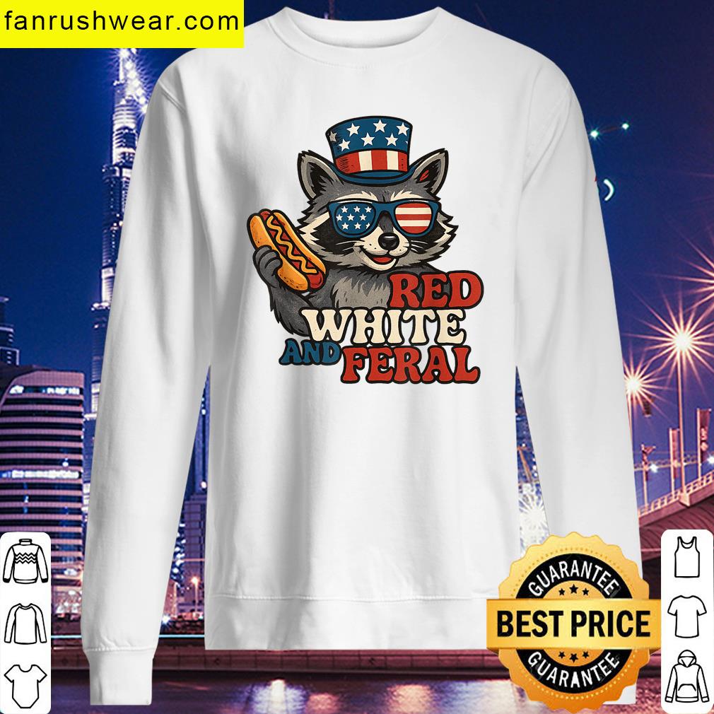Usa Kids Cute Feral Racoon T-shirt