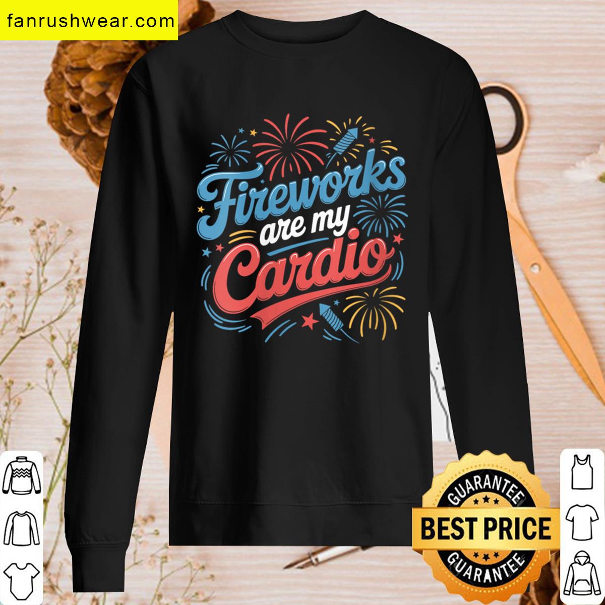 Womens Independence Day Fireworks Tee T-shirt
