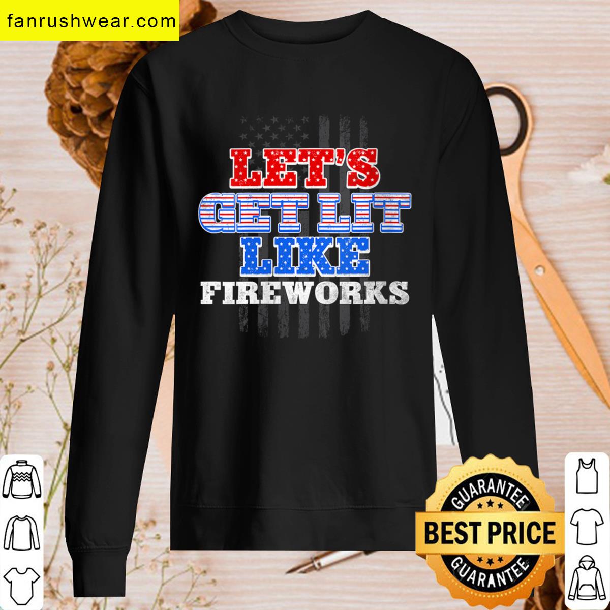 Womens Patriotic American Flag T-shirt