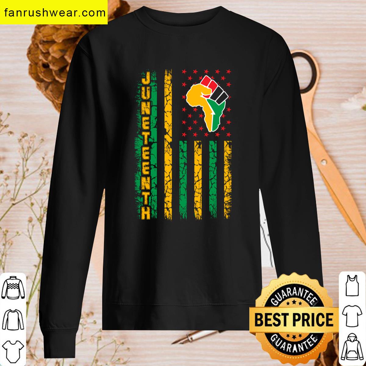 Juneteenth Fist Symbol Apparel T-shirt