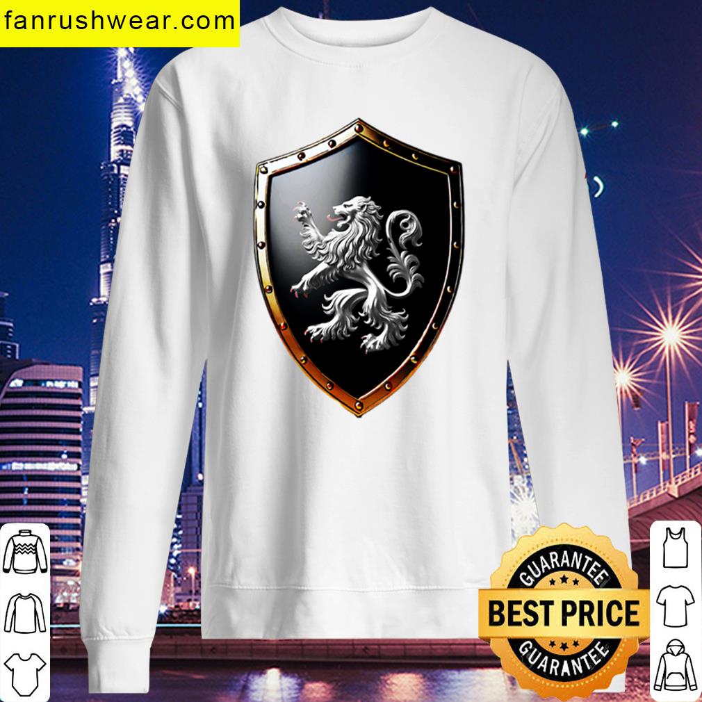 Lewis Lion Shield On Black T-shirt