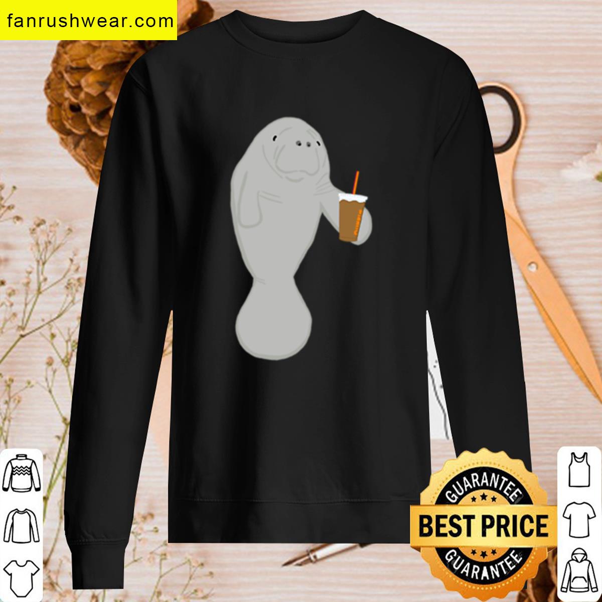 Manatee Iced Coffee Graphic T-shirt