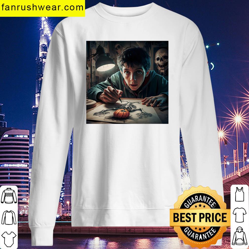 Pumpkin Skeleton Art Trendy T-shirt