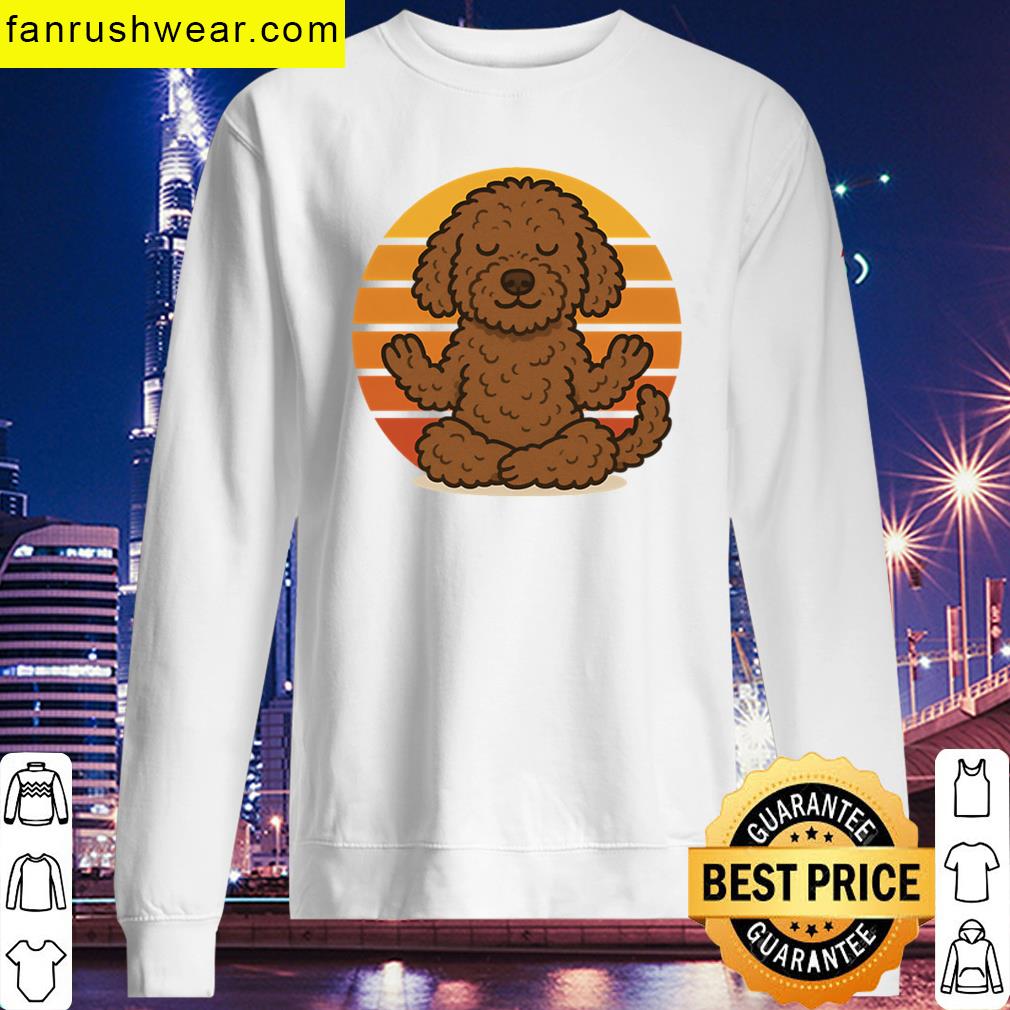 Sunset Meditating Dog Tee T-shirt