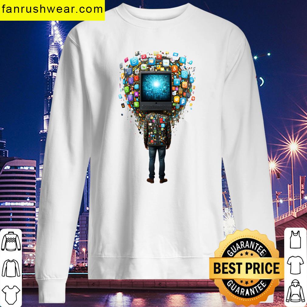 Tech Head App Man Cool T-shirt