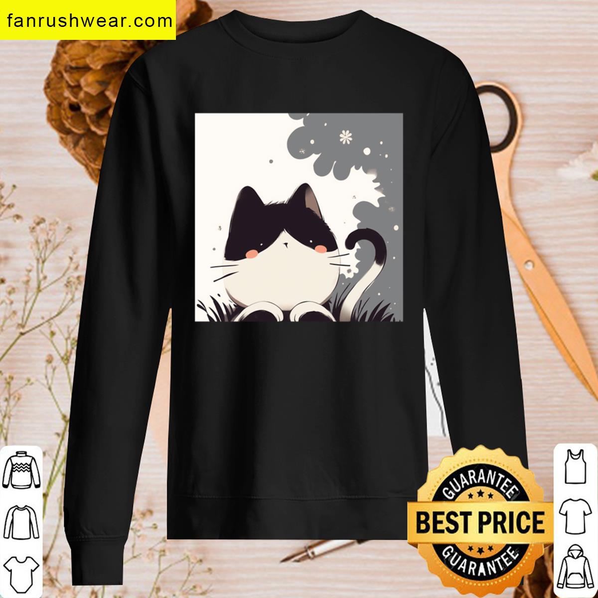 The Kitten Grass Staring T-shirt