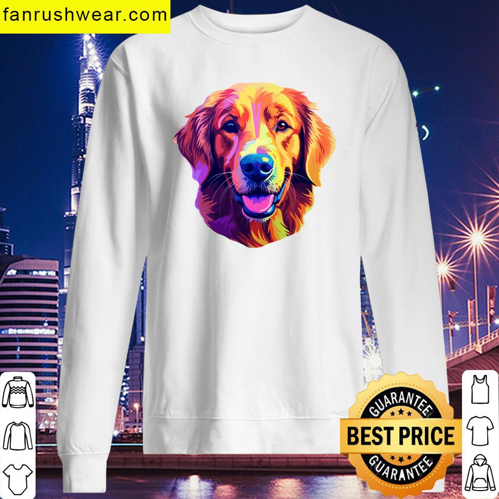 Vibrant Golden Retriever Design T-shirt
