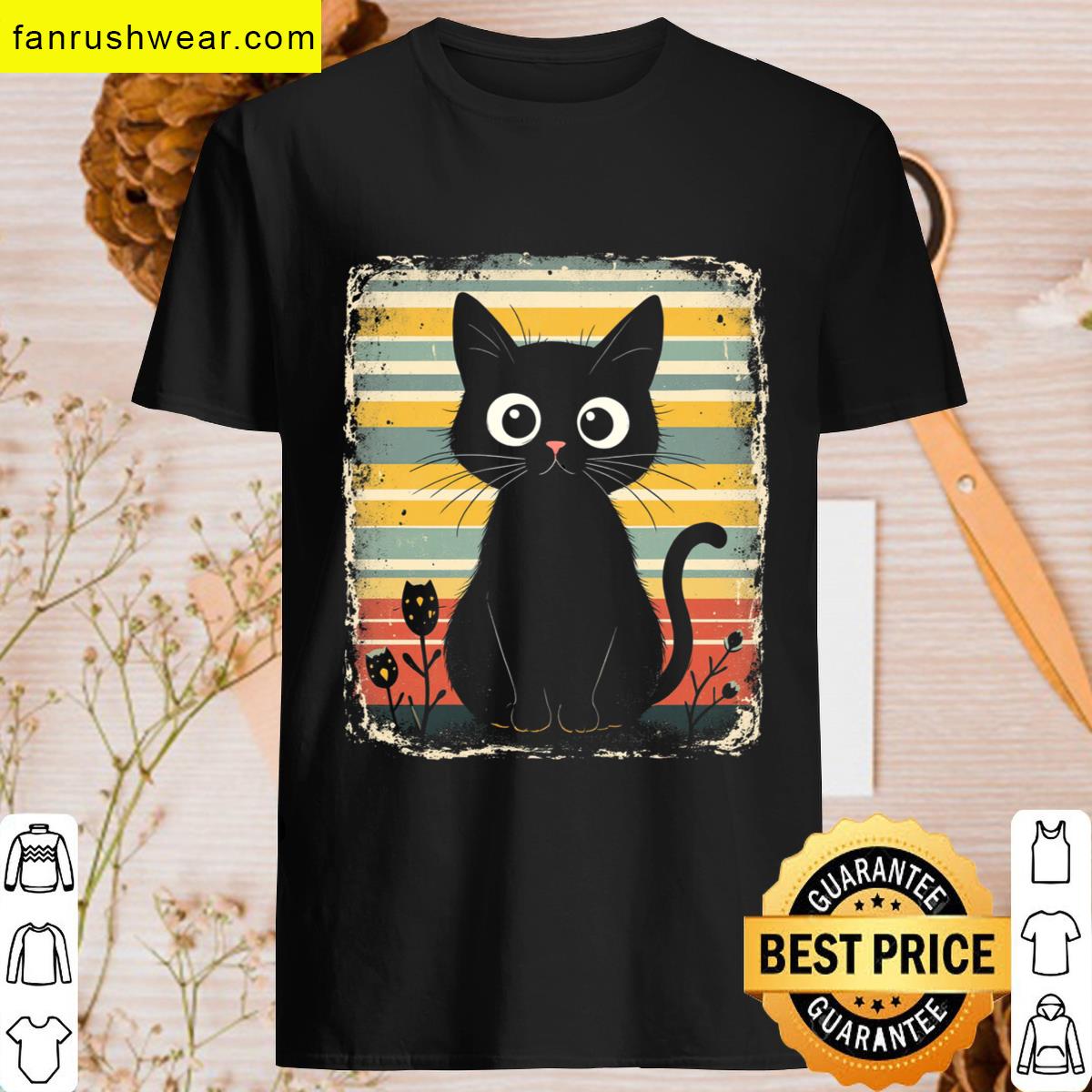 Playful Cat Stripes Fashion T-shirt