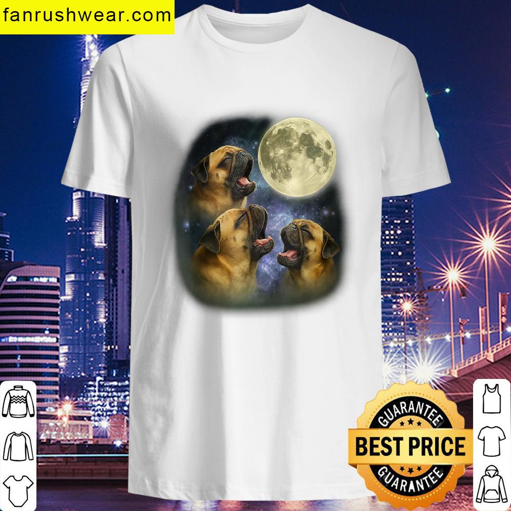 Pugs Howling At Moon T-shirt
