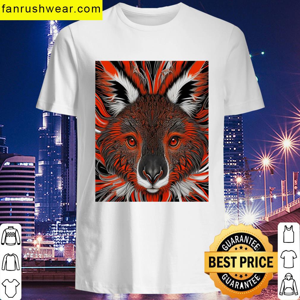 Red Kangaroo Trendy Graphic T-shirt