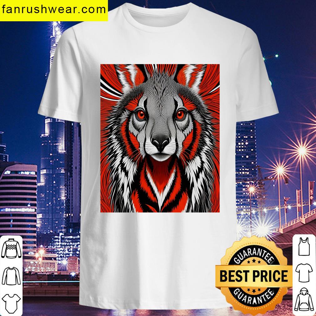 Red Kangaroo Wildlife Graphic T-shirt