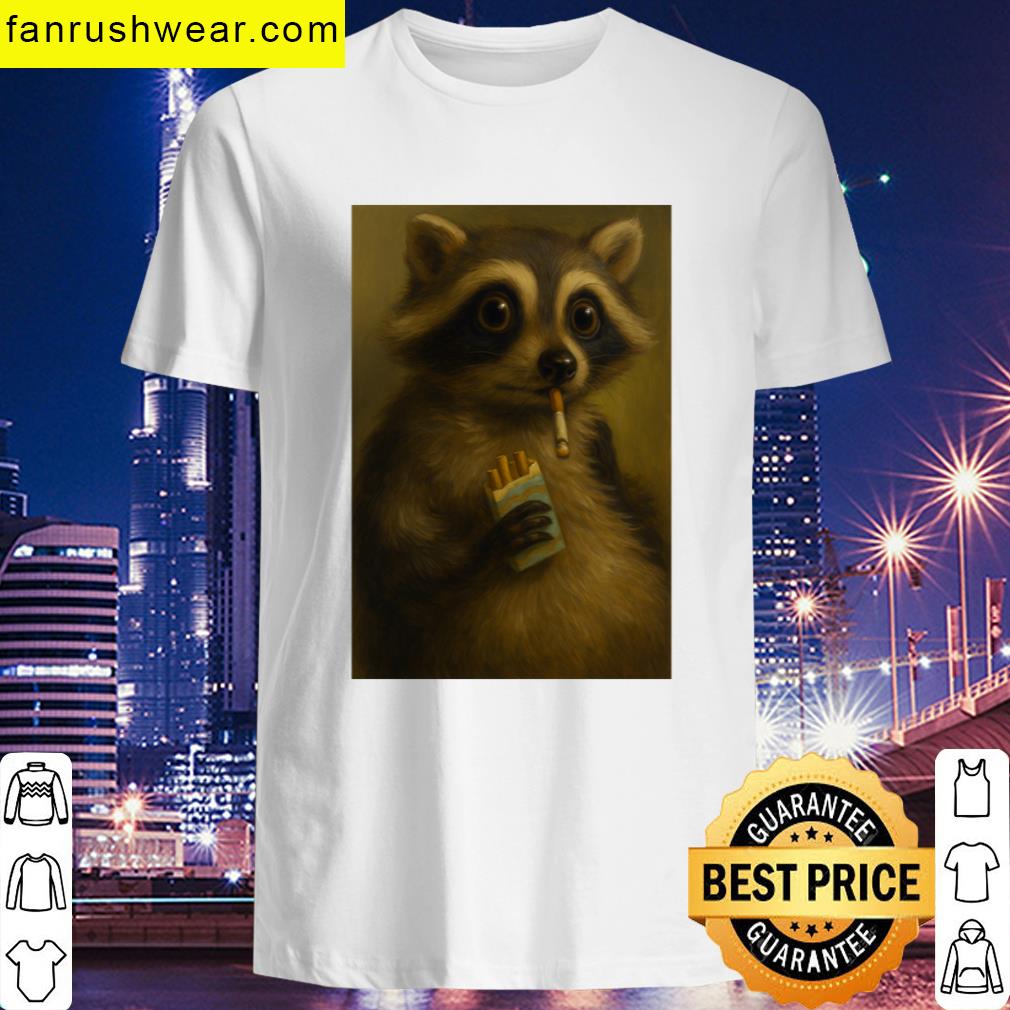Smoking Raccoon Casual Wear T-shirt