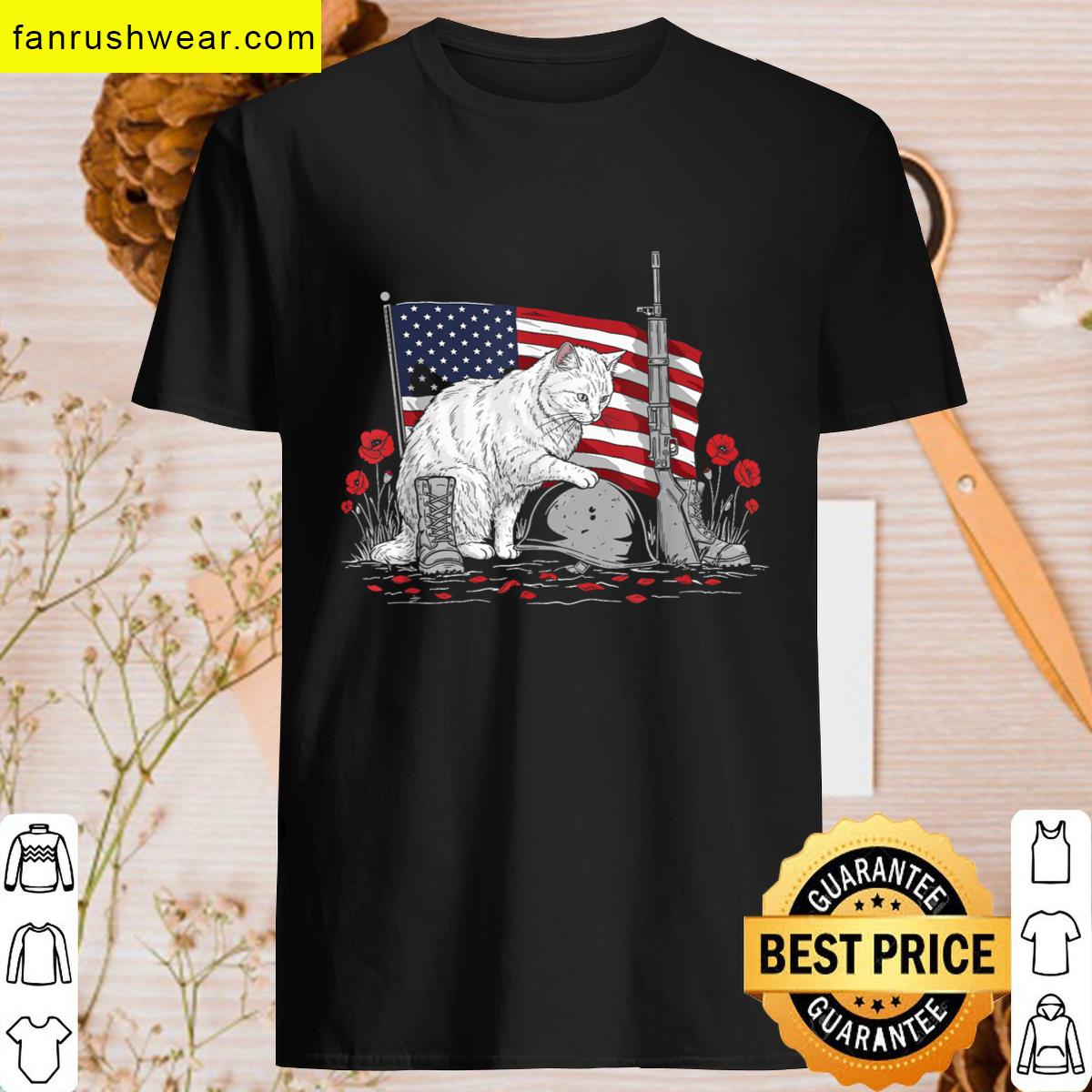 Vintage Cat Memorial Day T-shirt