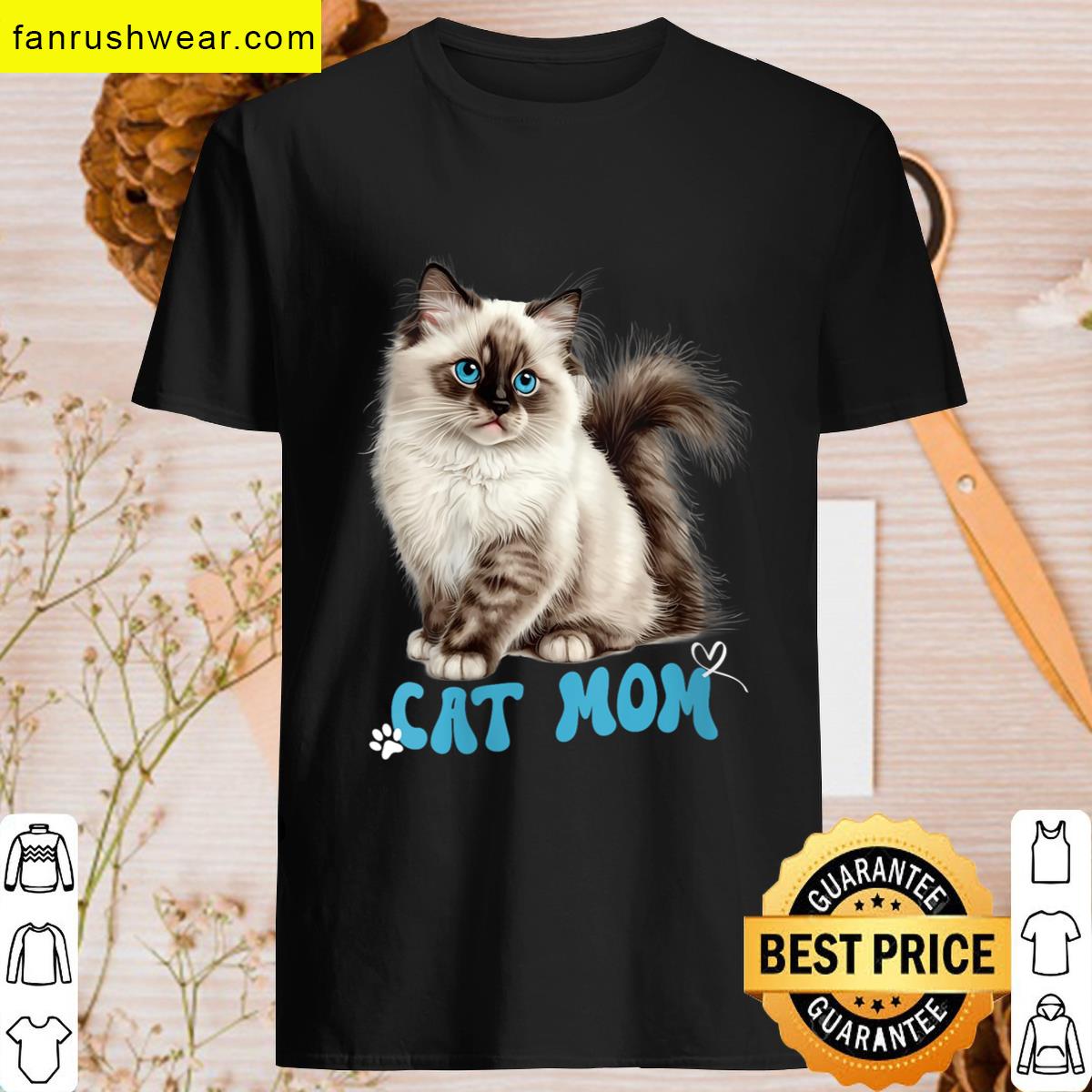Womens Mothers Day Cat T-shirt