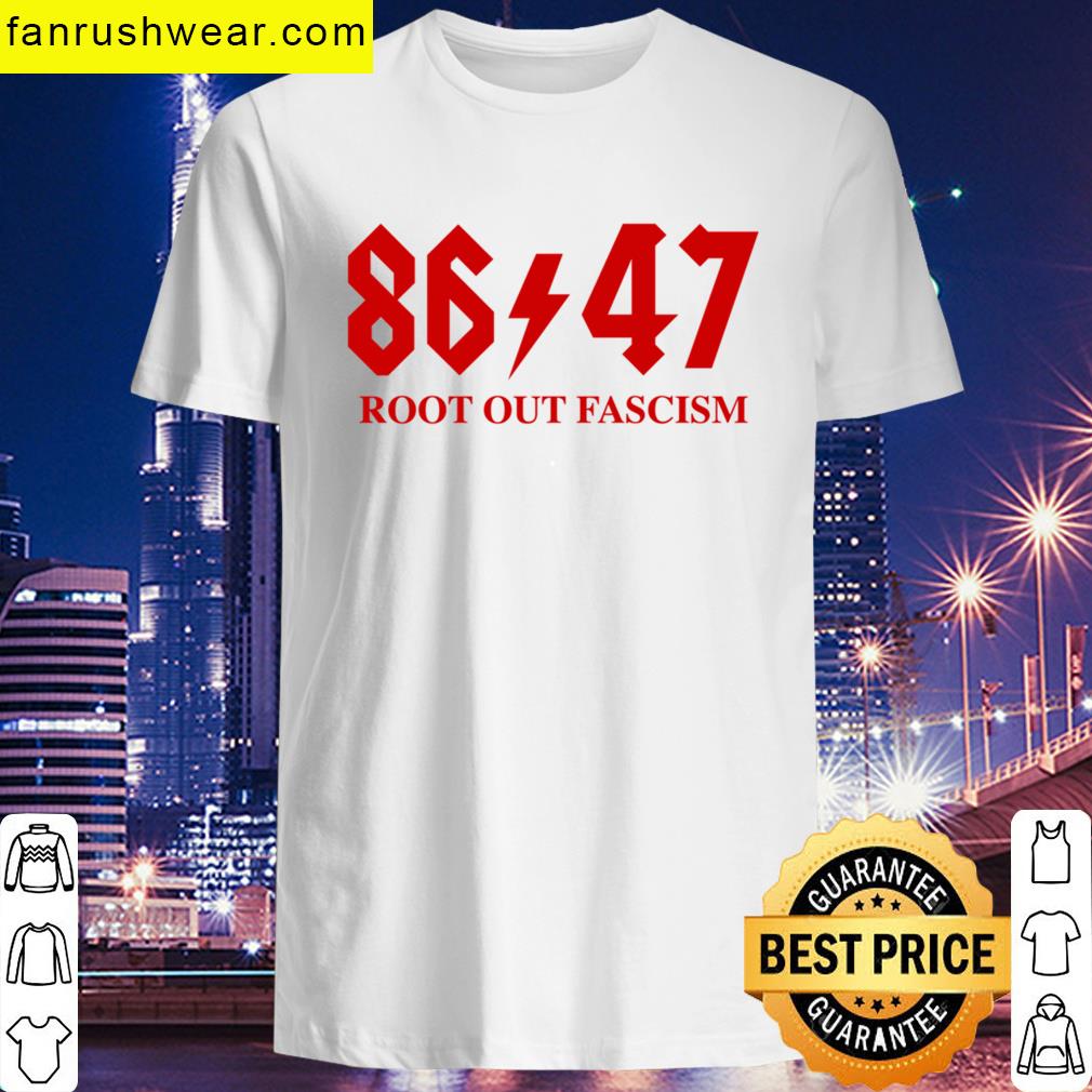8647 – Root Out Fascism – Red T-shirt