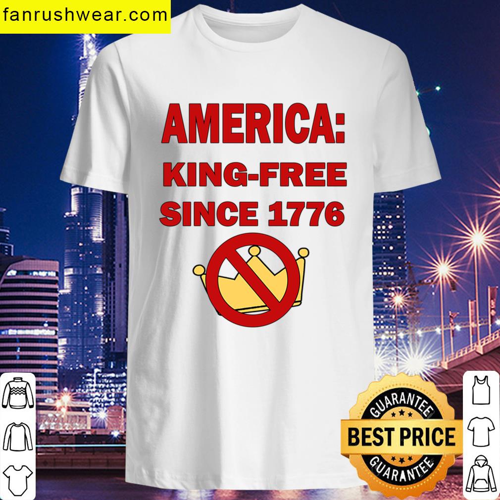 America King Free Since 1776 Fitted T-shirt