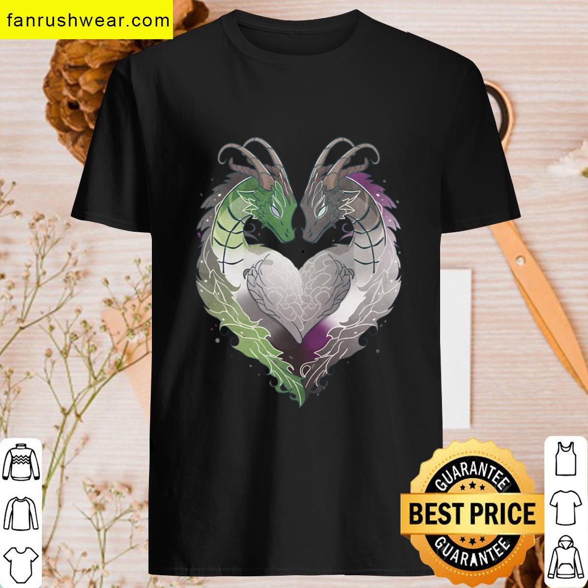 Aromantic Asexual Aroace Dragons Lgbt Pride Flag T-shirt