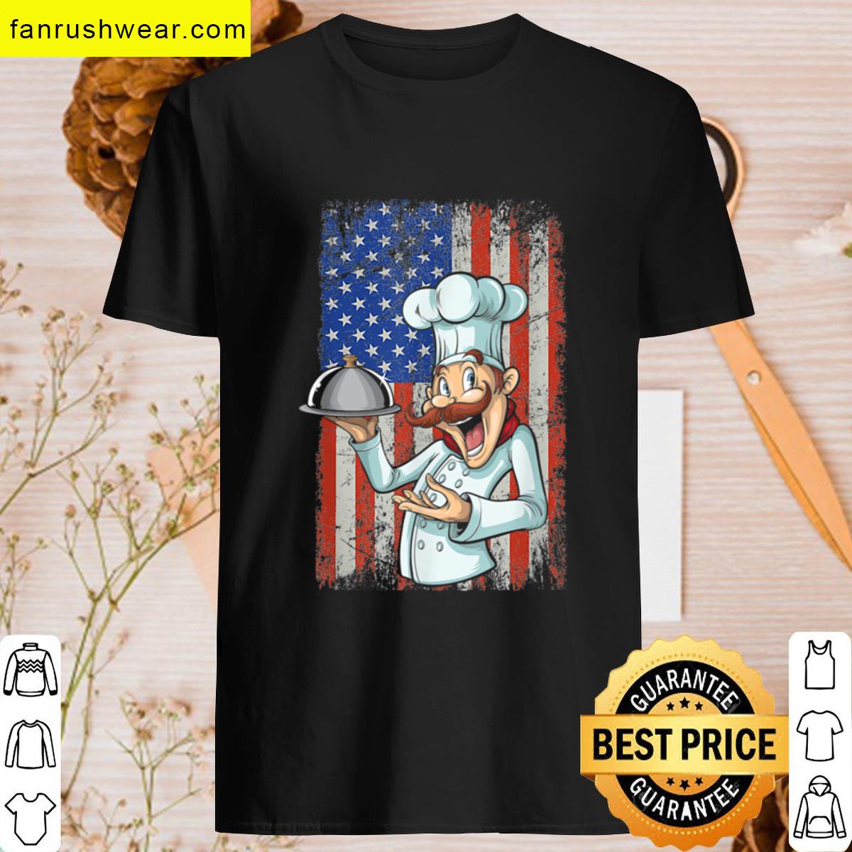 Cook American Flag Patriotic T-shirt