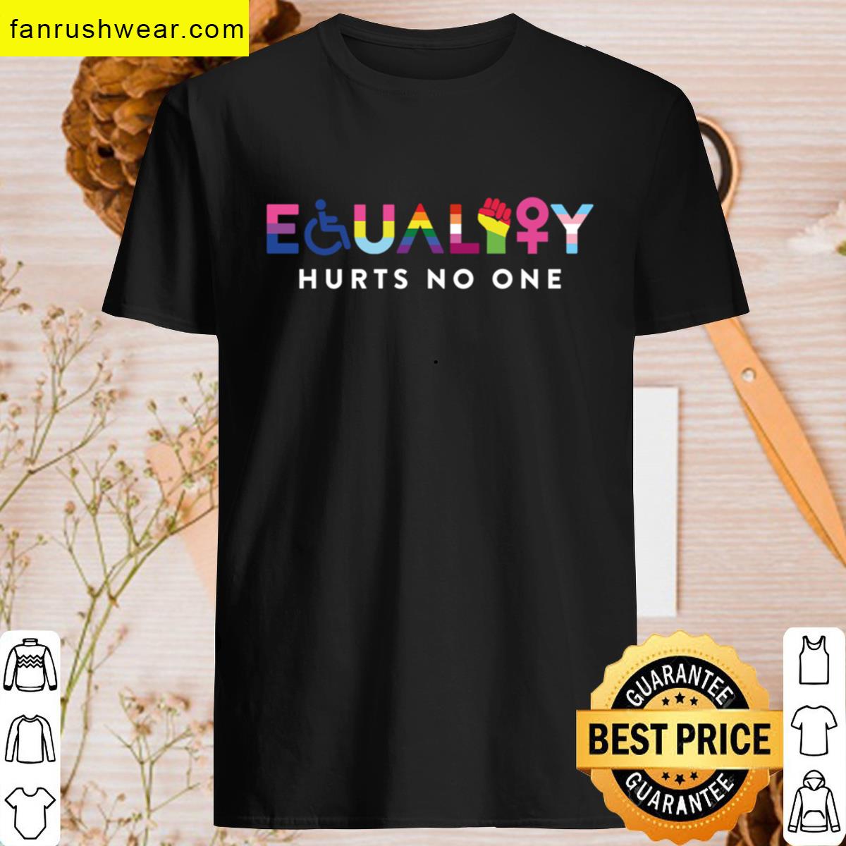 Equality Hurts No One Human Rights Lgbtq Pride Proud Ally T-shirt