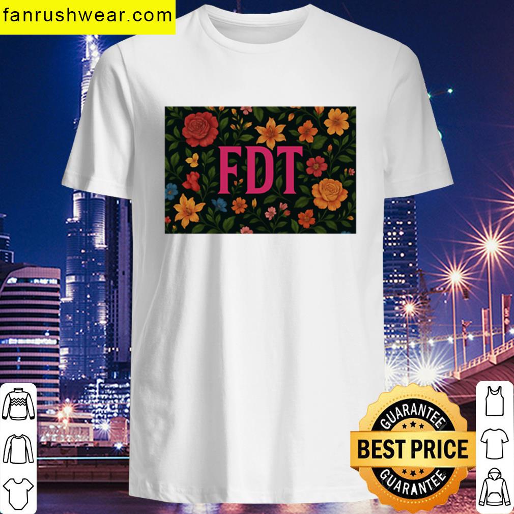 Fdt In Floral Noir T-shirt