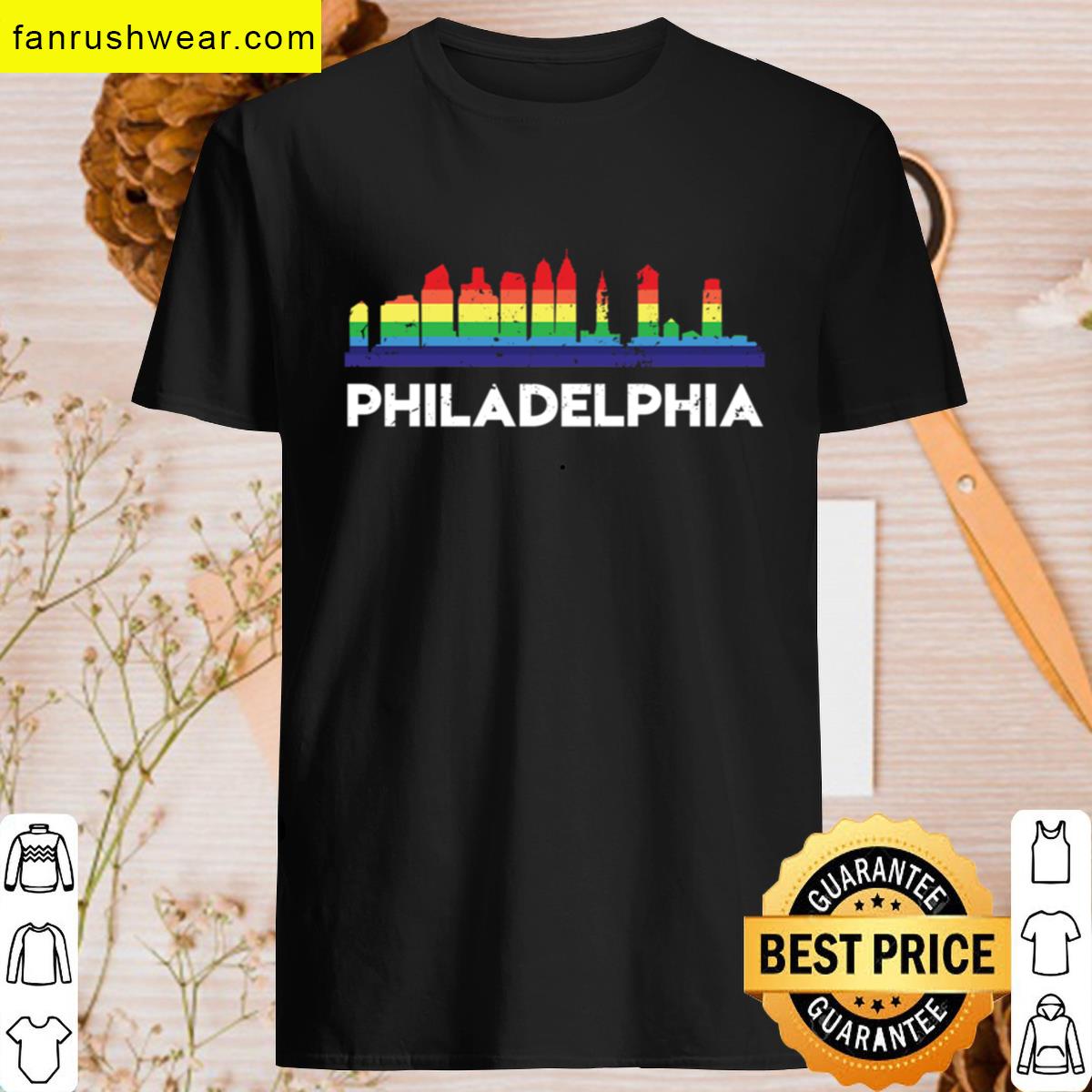Lgbt Flag Rainbow Philadelphia City Pride T-shirt