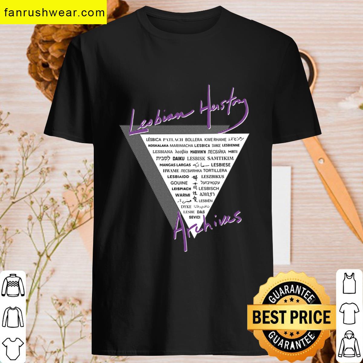 Lha Triangle The Word Lesbian In 40 Languages T-shirt
