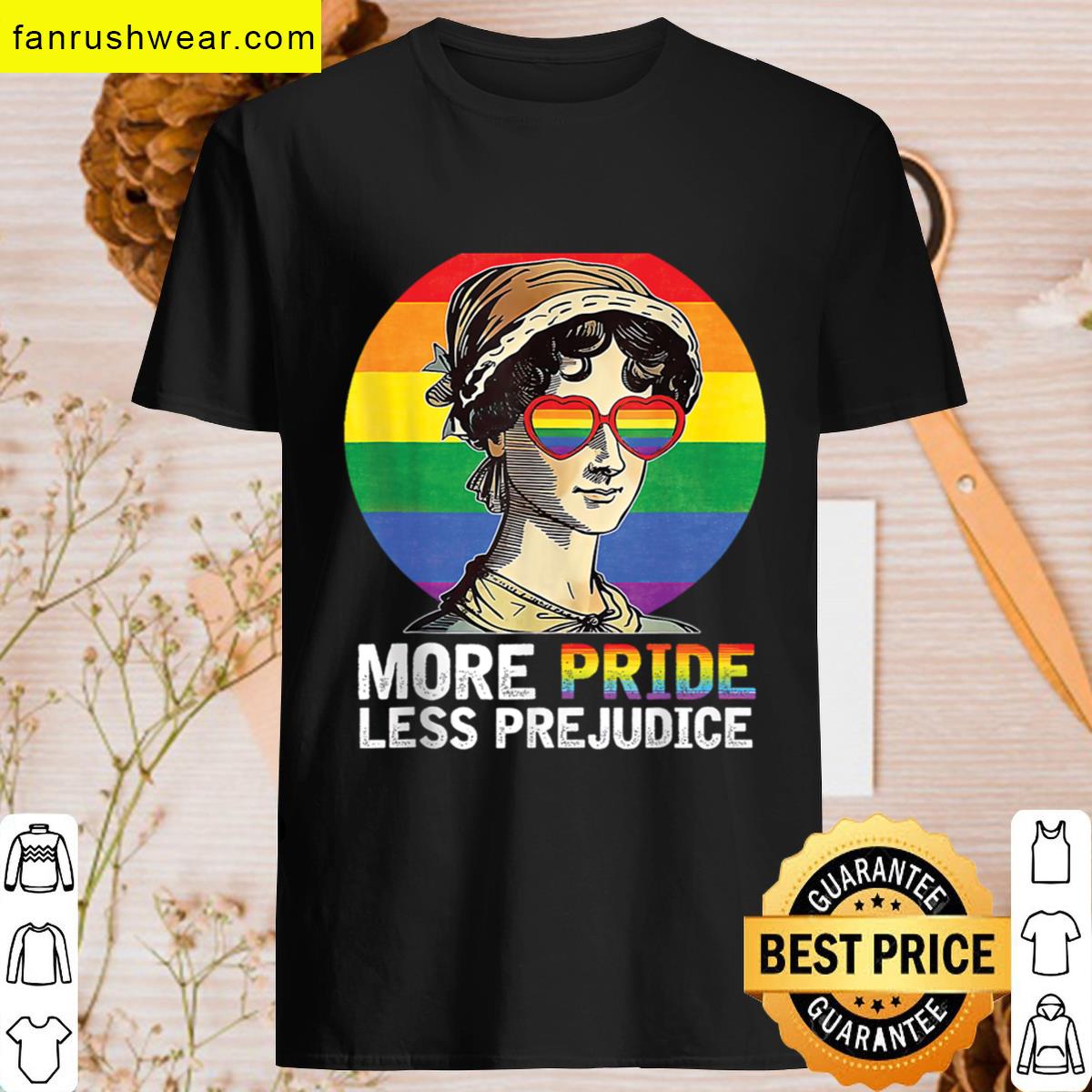 More Pride Less Prejudice Lgbt Gay Proud Ally Pride Month T-shirt