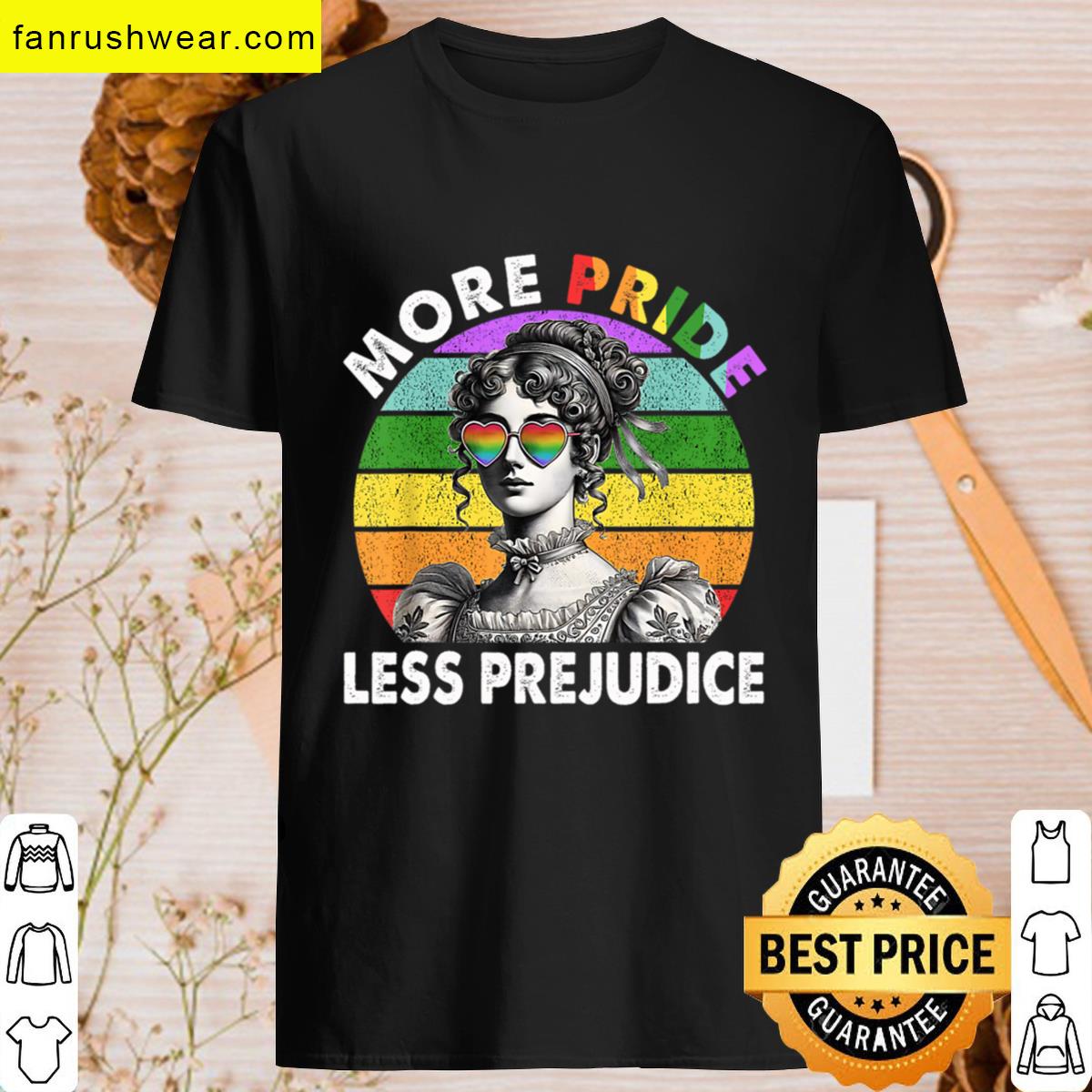 More Pride Less Prejudice Pride Month Lgbtq Gay Lesbian T-shirt