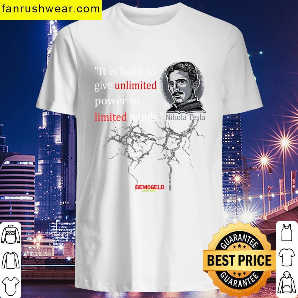 Nikola Tesla Quote For Black Background T-shirt