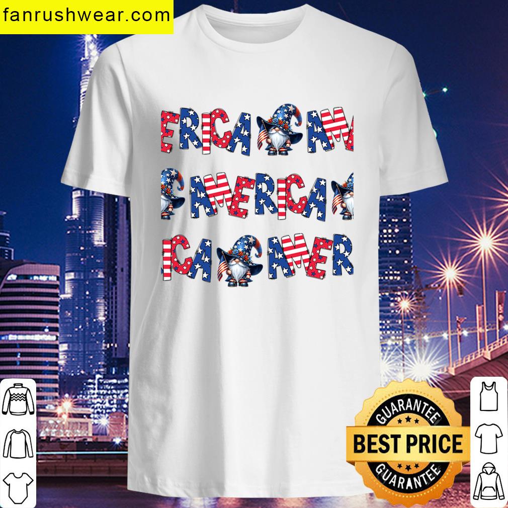 Patriotic America With Gnomes Oversized T-shirt